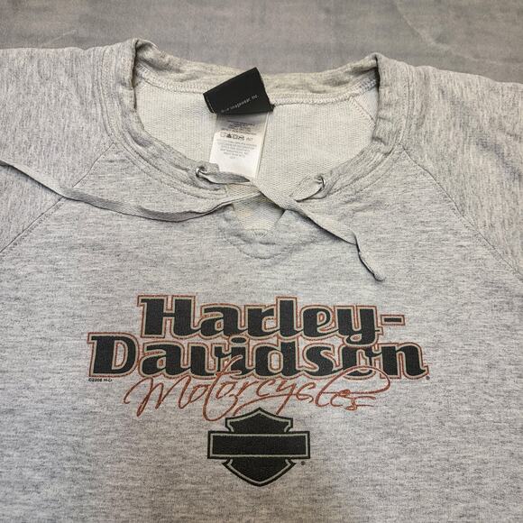 Vintage Harley-Davidson Sweatshirt Mens Large Pullover Bald Eagle Marquette MI 2 - Picture 5 of 10
